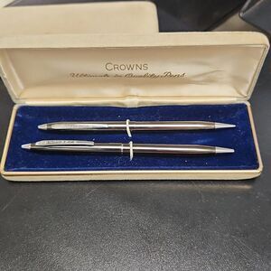 Crowns Pen & Pencil Set